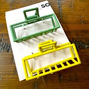 Two piece hair clips